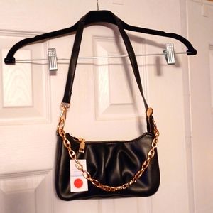Black ruched purse